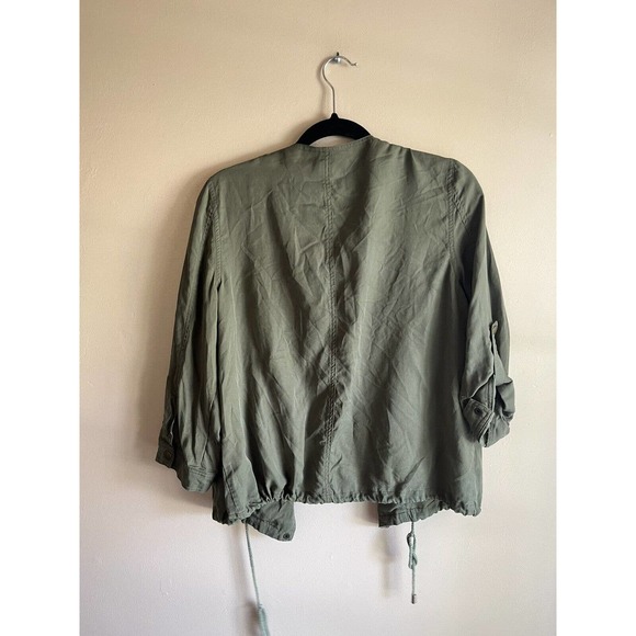 Market & Spruce Size M Woman's Zip up/button Army green Military style jacket - Picture 4 of 6
